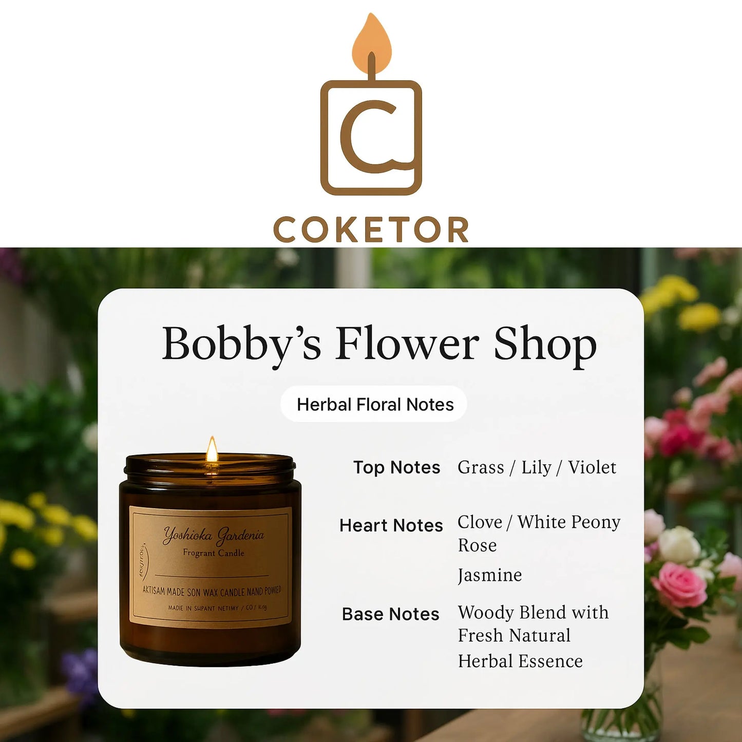 Coketor Premium Aromatherapy Candles - 13 Signature Scents Natural Soy Wax Candle Collection 100g/200g Coketor