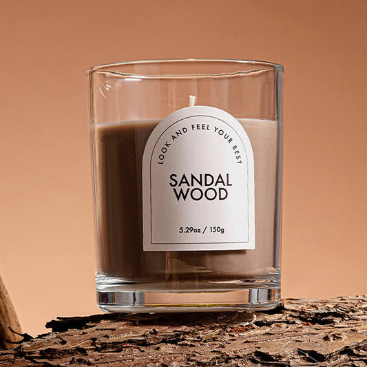 SANDALWOOD Aromatherapy Candle - Pure Sandalwood Fragrance Coketor