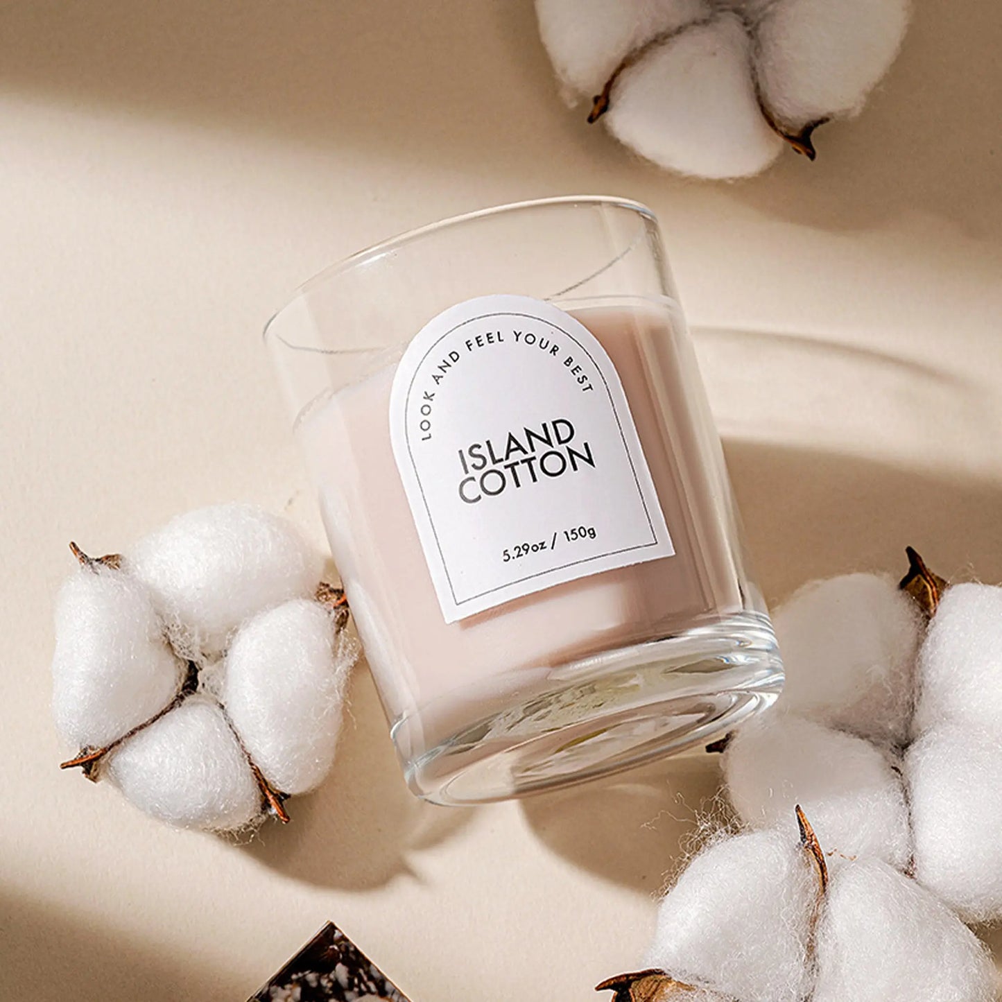 ISLAND COTTON Aromatherapy Candle - Tropical Paradise Fragrance Coketor