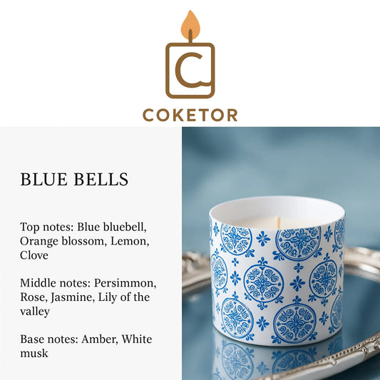 Coketor Aromatherapy Candle Collection - Handcrafted Ceramic Geometric Pattern Candles Coketor