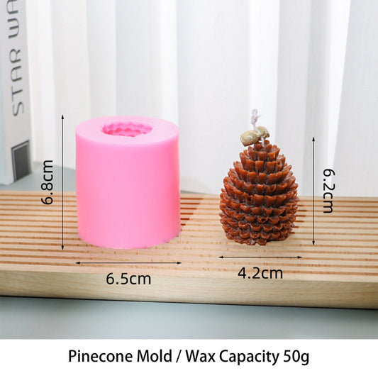 Christmas Pinecone Silicone Mold for Candle Aromatherapy Plaster DIY 3D Decoration Coketor