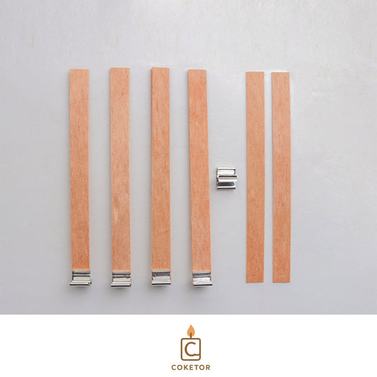 Wooden Candle Wicks - Natural Wood Wicks (5 Pieces) Coketor