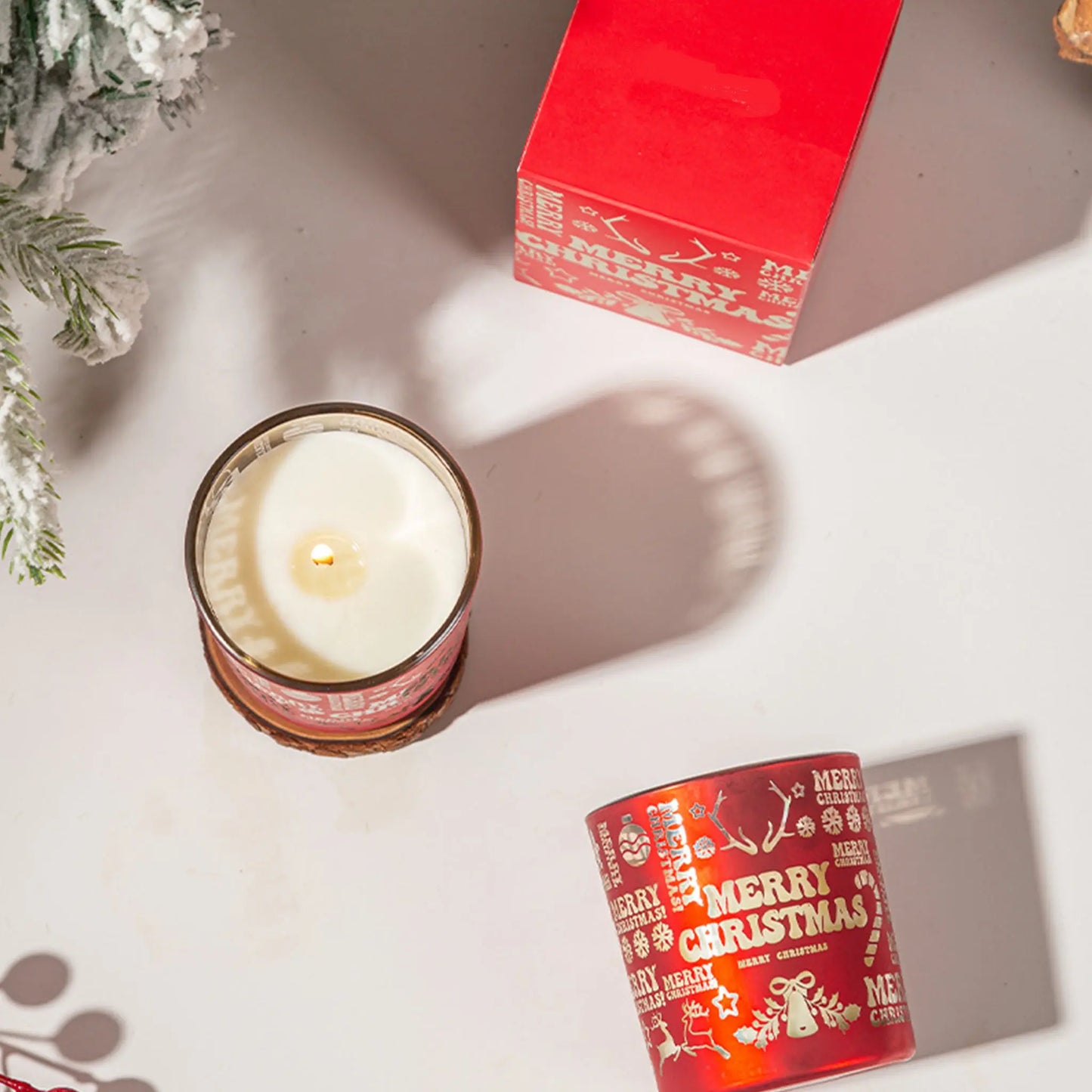 Coketor Christmas Limited Edition Aromatherapy Candles - Christmas Berry & Sweet Cream Berry Holiday Gift Set 150g Coketor