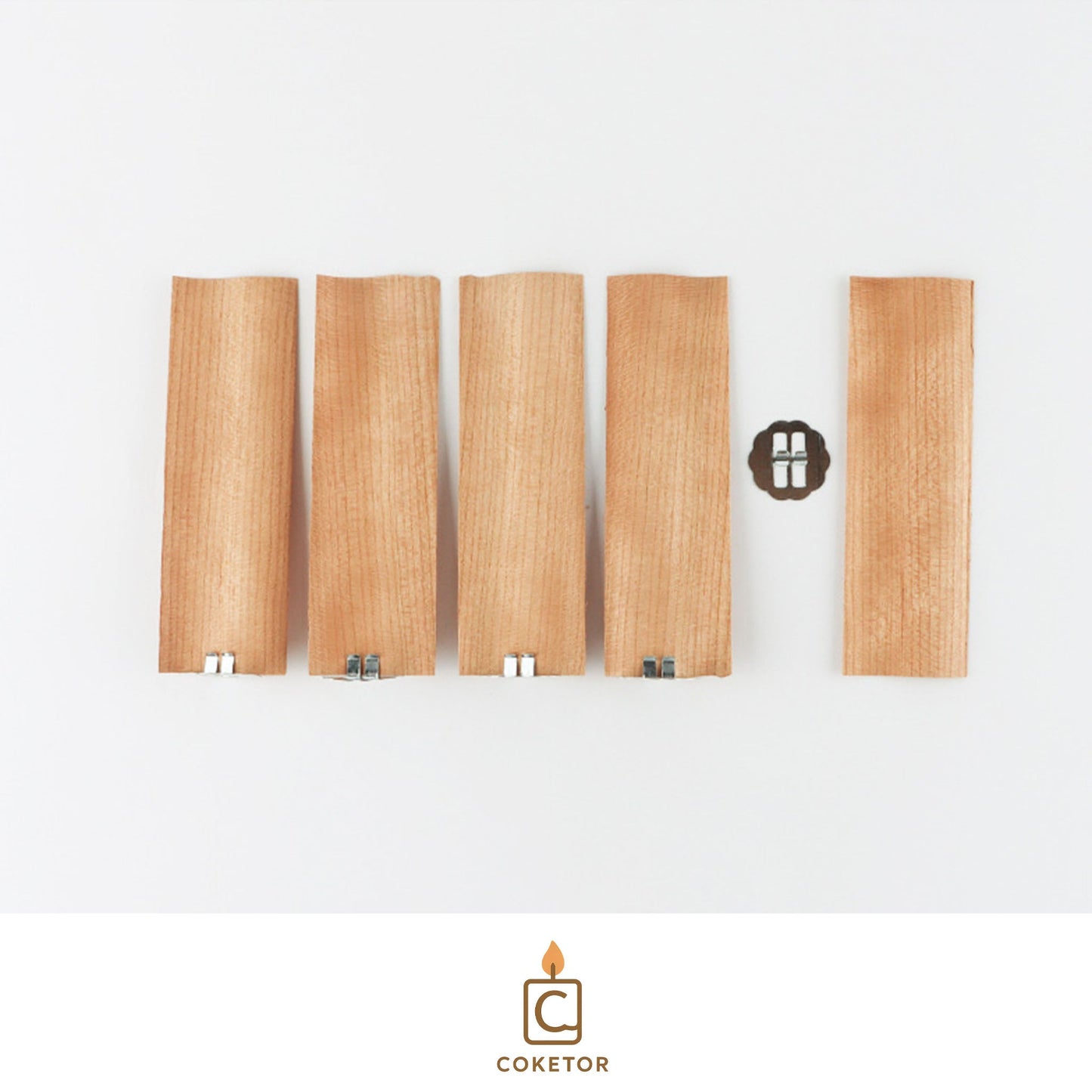 Wooden Candle Wicks - Natural Wood Wicks (5 Pieces) Coketor