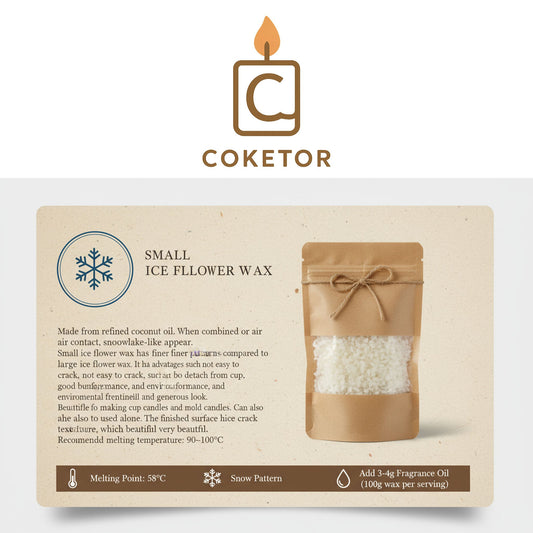 Small Ice Flower Wax - Premium Candle Making Wax (500g) Coketor