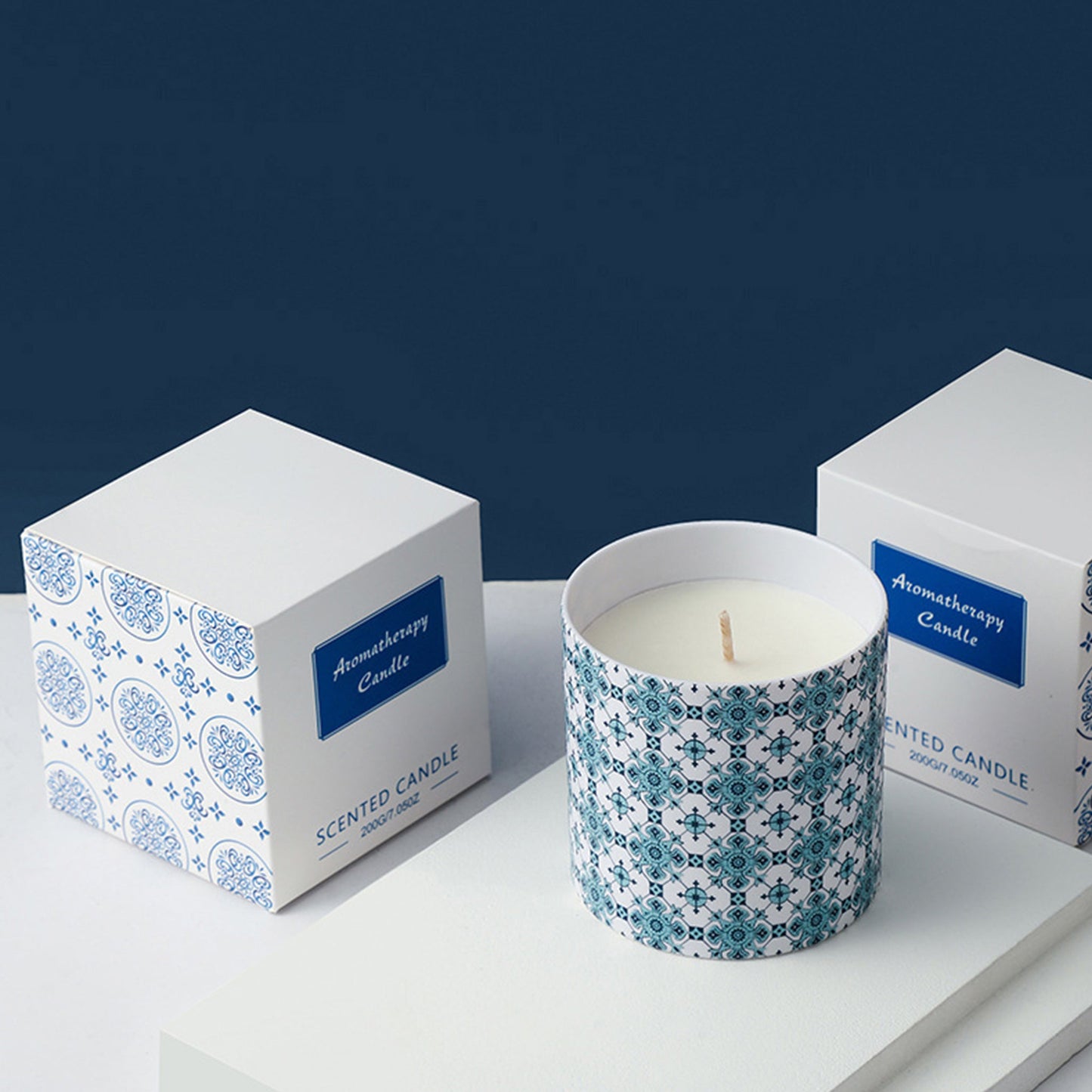 Coketor Aromatherapy Candle Collection - Handcrafted Ceramic Geometric Pattern Candles Coketor