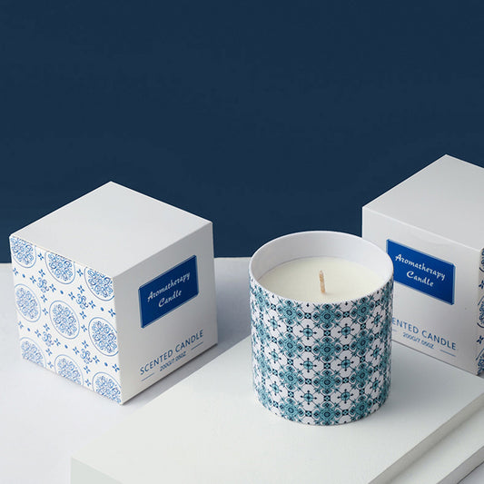 Coketor Aromatherapy Candle Collection - Handcrafted Ceramic Geometric Pattern Candles Coketor