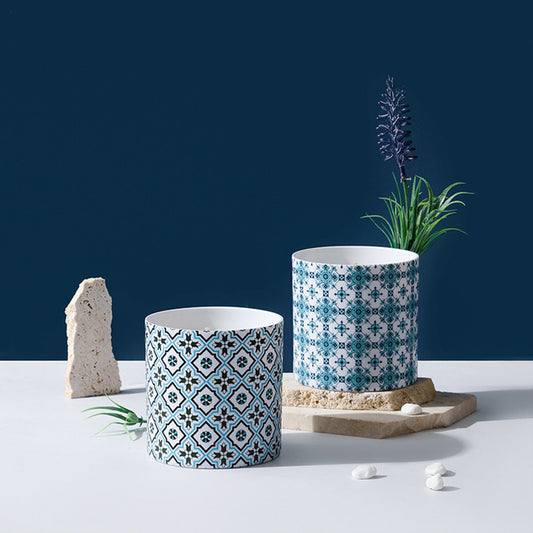 Coketor Aromatherapy Candle Collection - Handcrafted Ceramic Geometric Pattern Candles Coketor