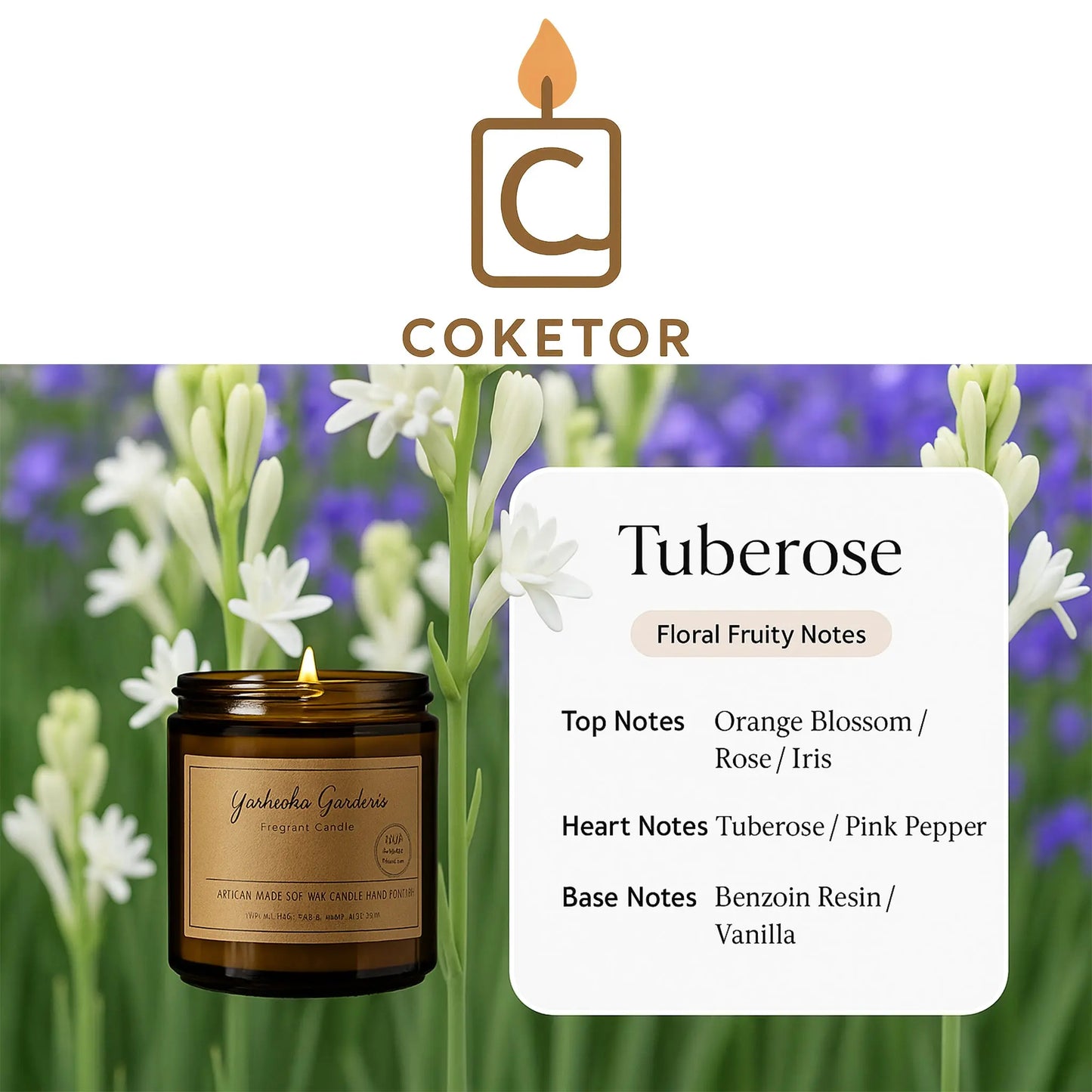 Coketor Premium Aromatherapy Candles - 13 Signature Scents Natural Soy Wax Candle Collection 100g/200g Coketor