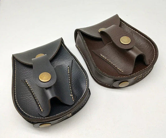 Coketor Handcrafted Leather Slingshot Pouch with Magnetic Steel Ball Storage - All-in-One Portable Accessory - Coketor