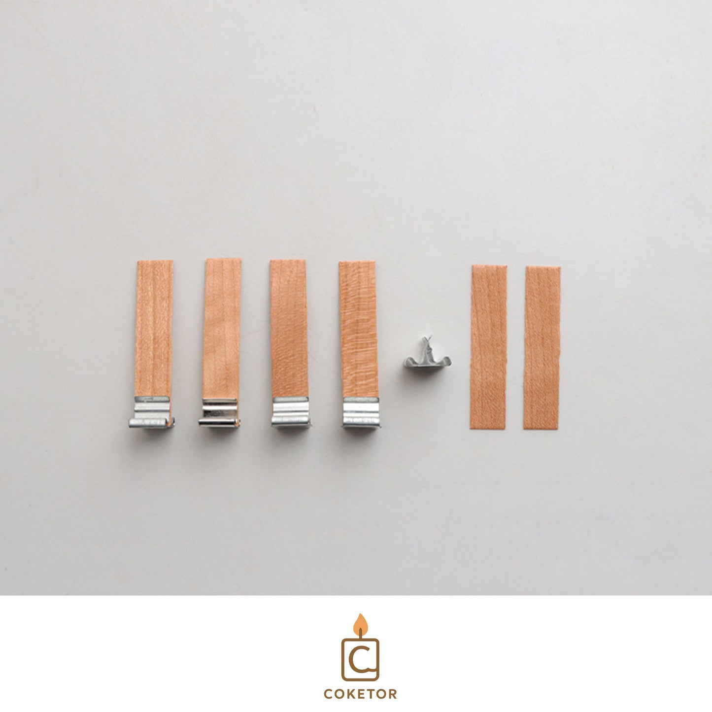 Wooden Candle Wicks - Natural Wood Wicks (5 Pieces) Coketor