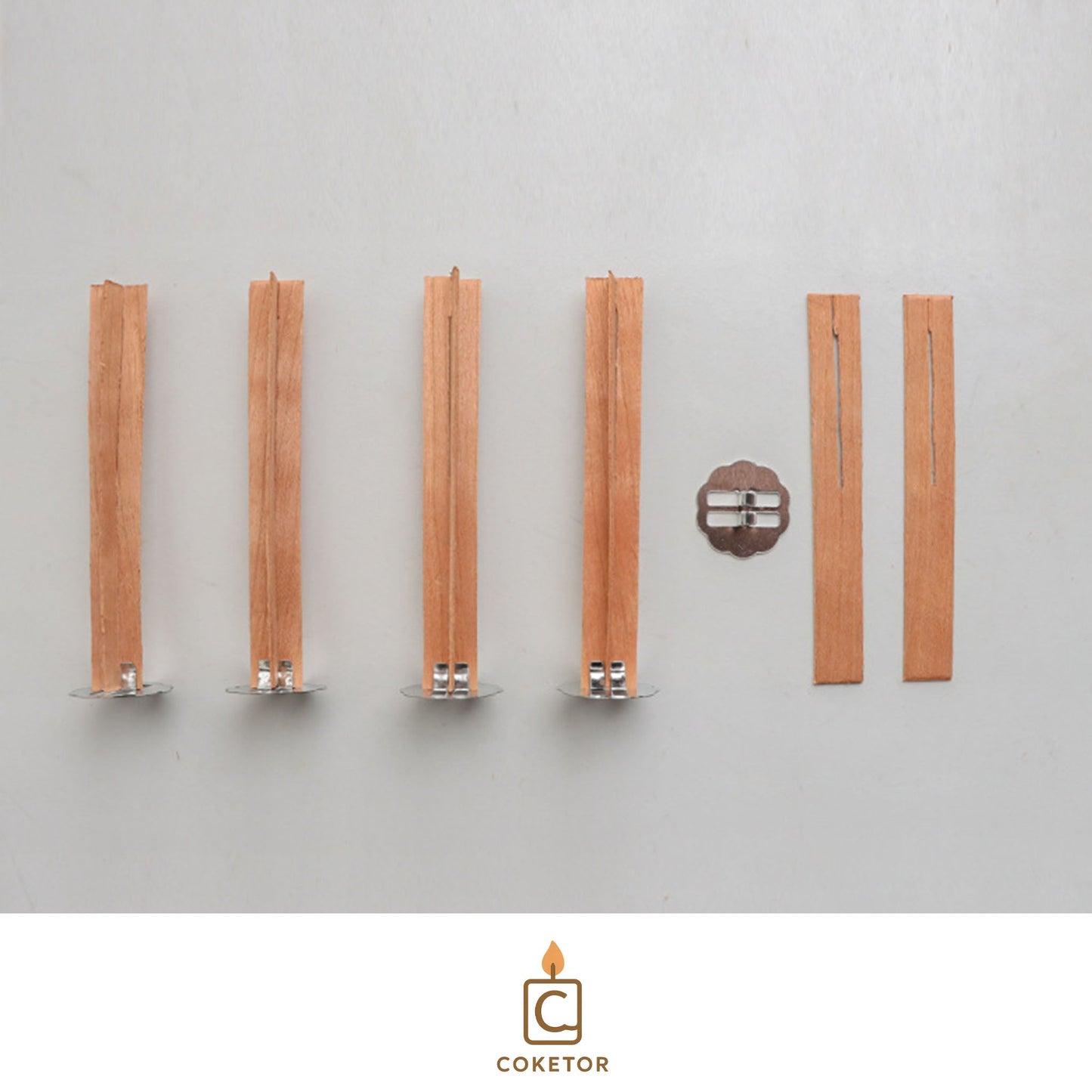 Wooden Candle Wicks - Natural Wood Wicks (5 Pieces) Coketor