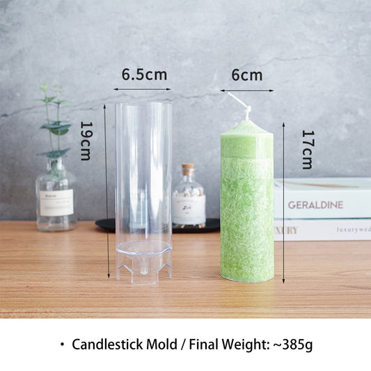 Candle Holder Mold - Tall Pillar Candlestick Acrylic DIY Aromatherapy Candle Making Mold Coketor