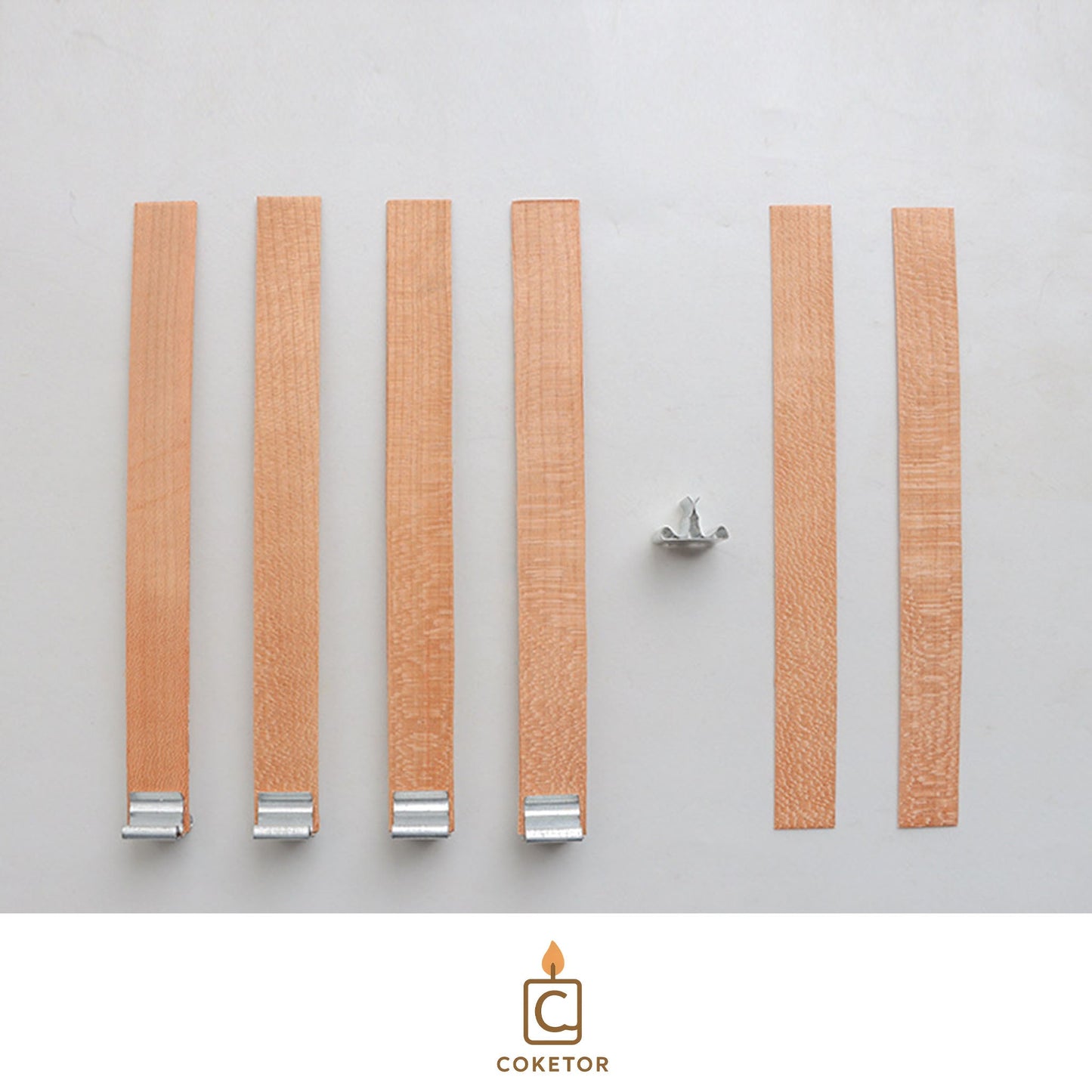Wooden Candle Wicks - Natural Wood Wicks (5 Pieces) Coketor