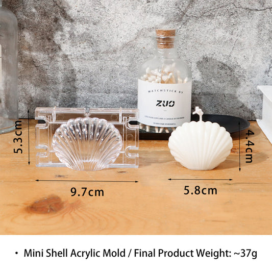 Small Shell Acrylic Candle Mold ZUO