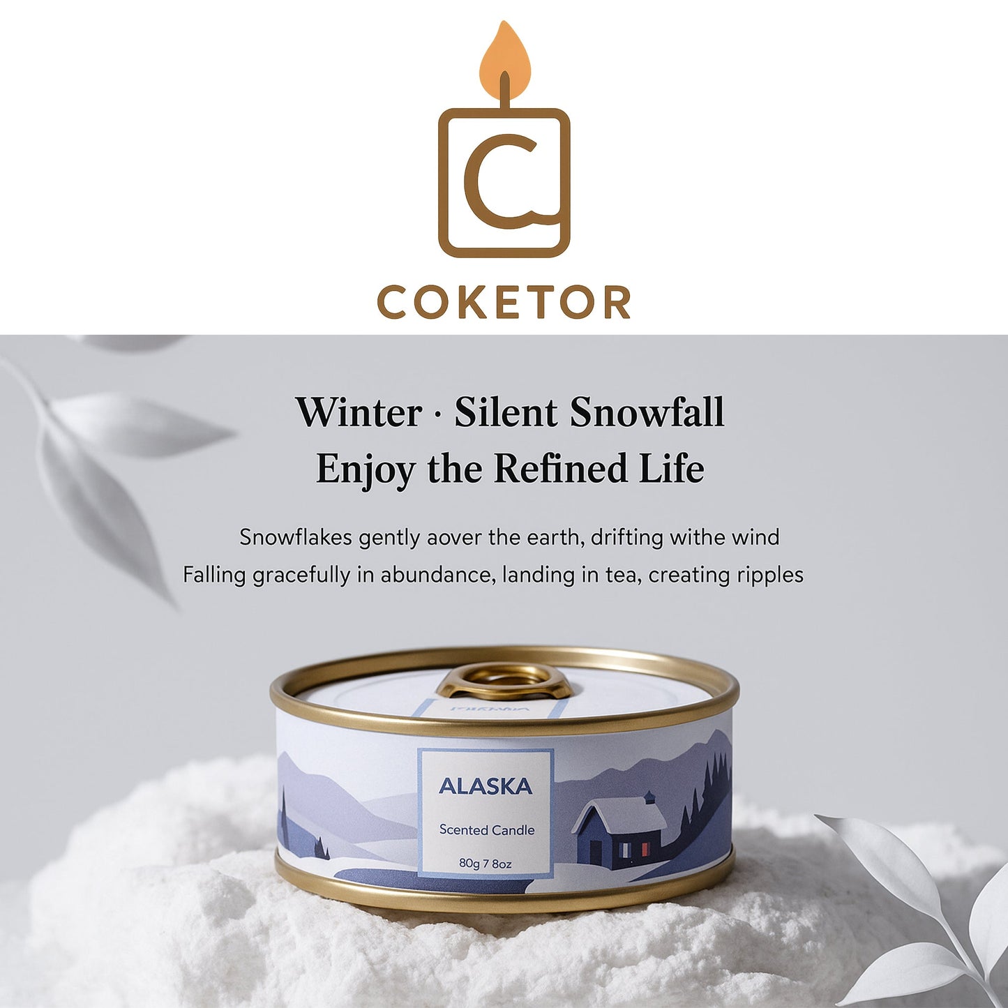 Premium Scented Candle Collection - 4 Pack Set with 4 Different Fragrances Coketor