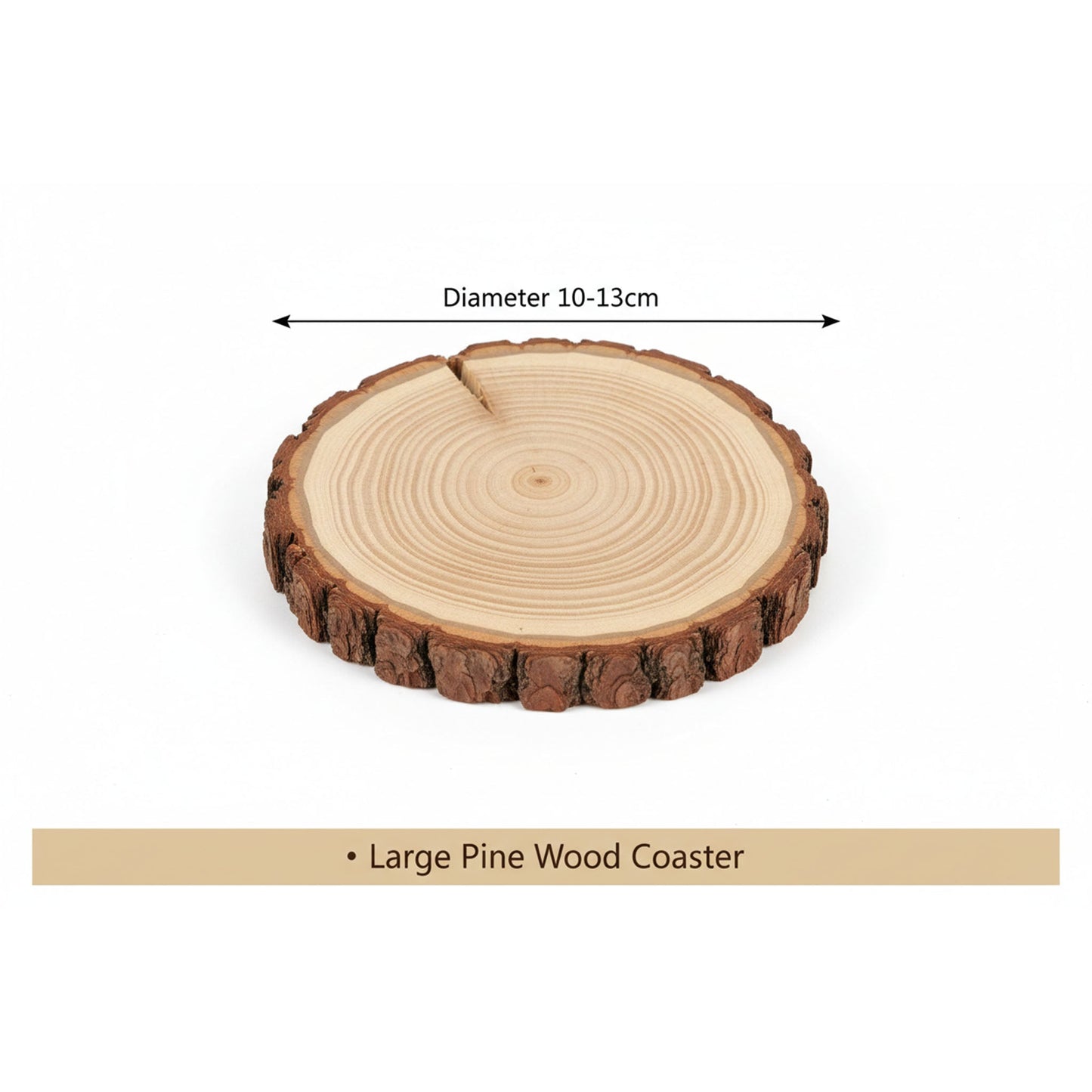 Natural Pine Wood Coasters - Round Wooden Slices Coketor