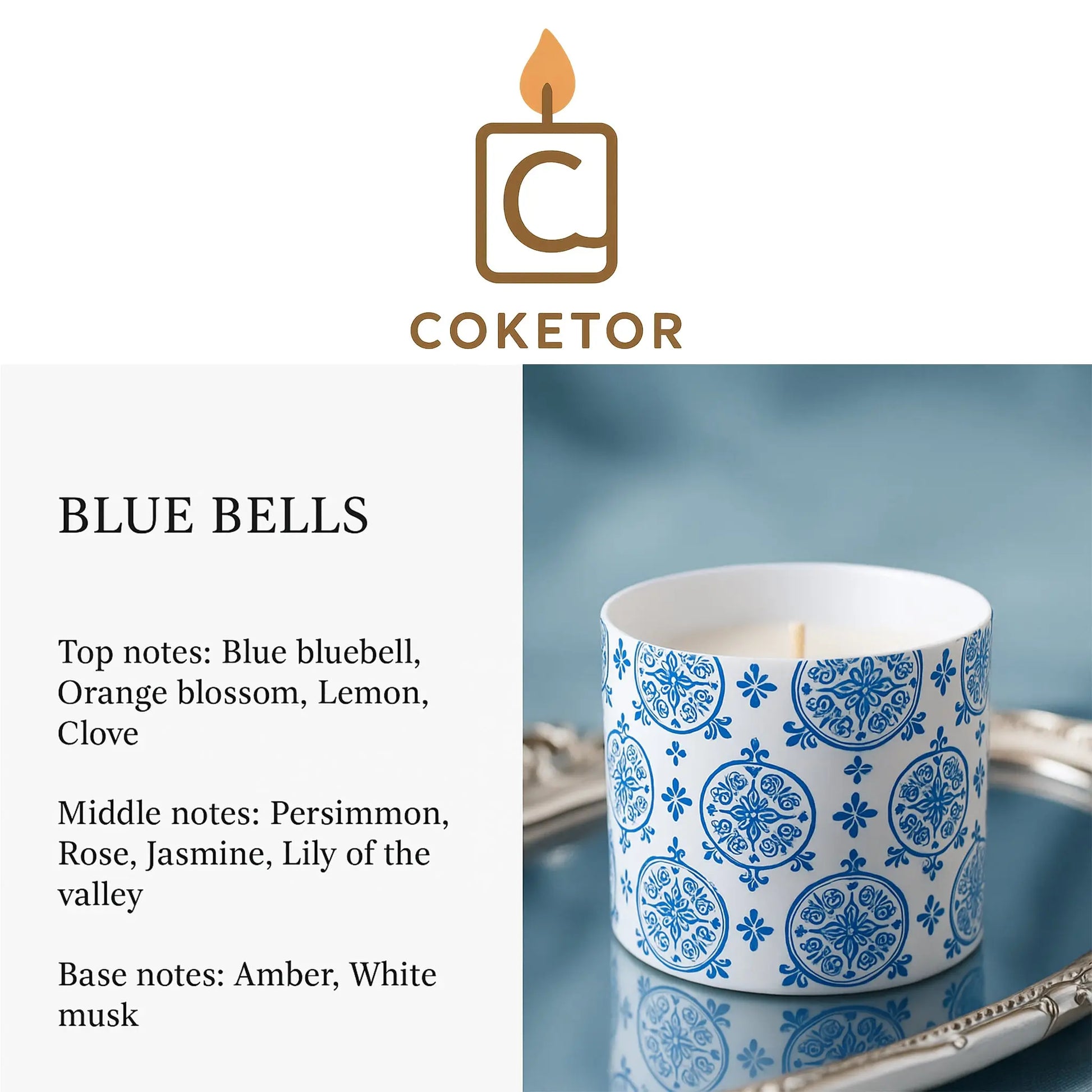 Coketor Aromatherapy Candle Collection - Handcrafted Ceramic Geometric Pattern Candles Coketor