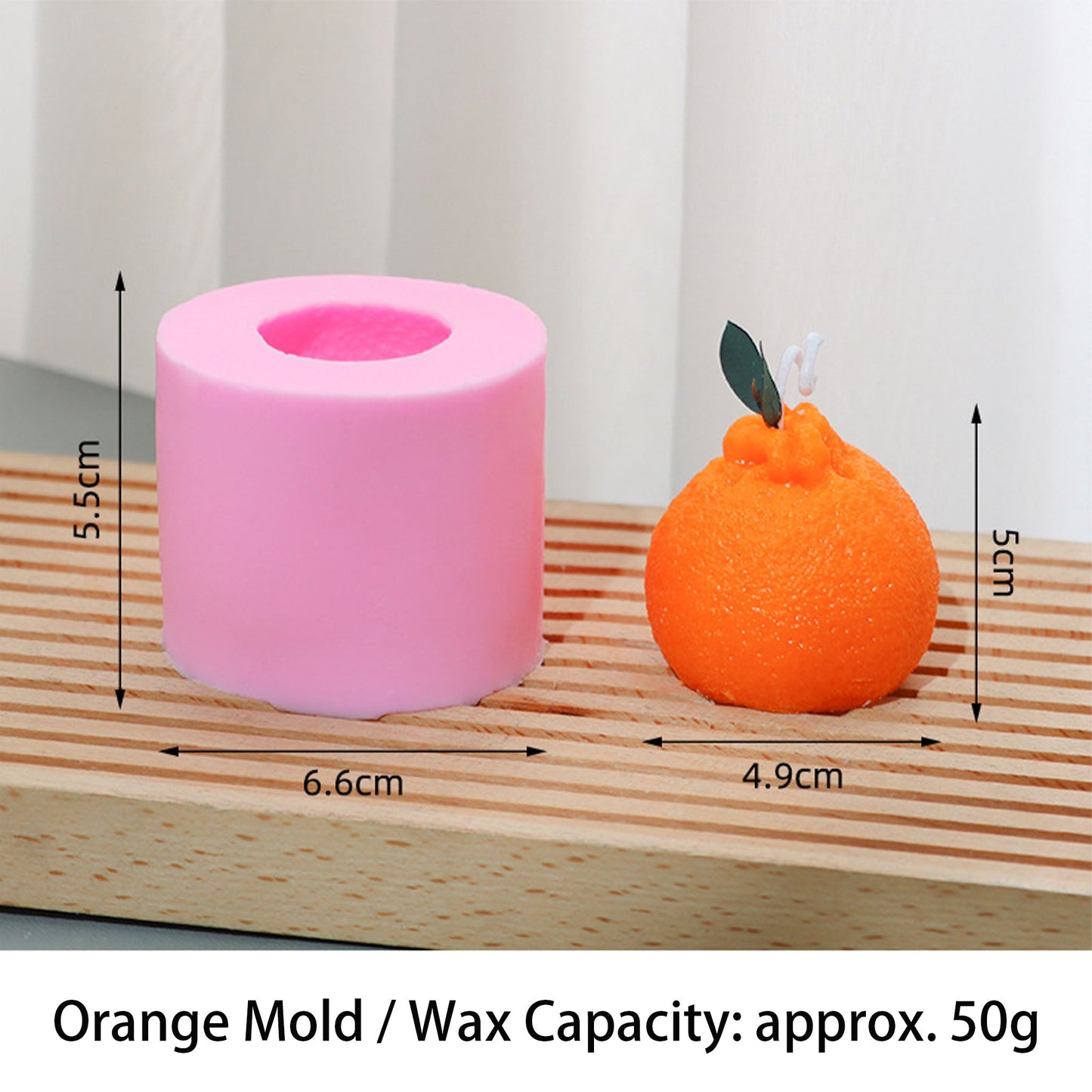 DIY Orange Silicone Mold - Scented Candle Making Kit Coketor