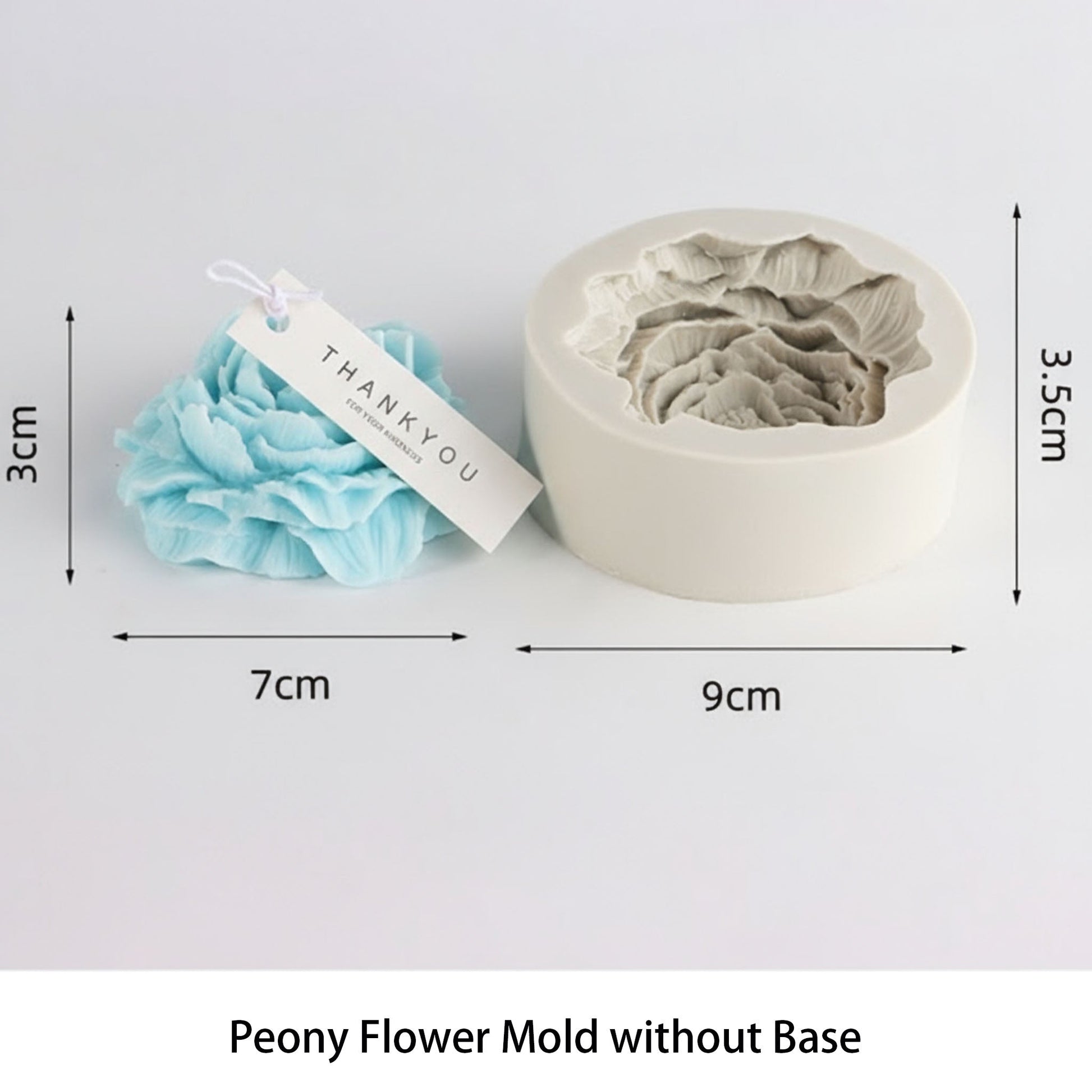 Peony Flower Silicone Mold DIY Aromatherapy Candle Kit INS Floral Model Creative Handmade Coketor