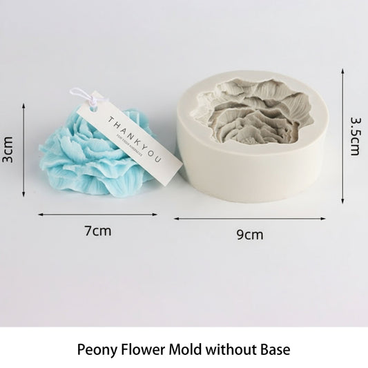 Peony Flower Silicone Mold DIY Aromatherapy Candle Kit INS Floral Model Creative Handmade Coketor