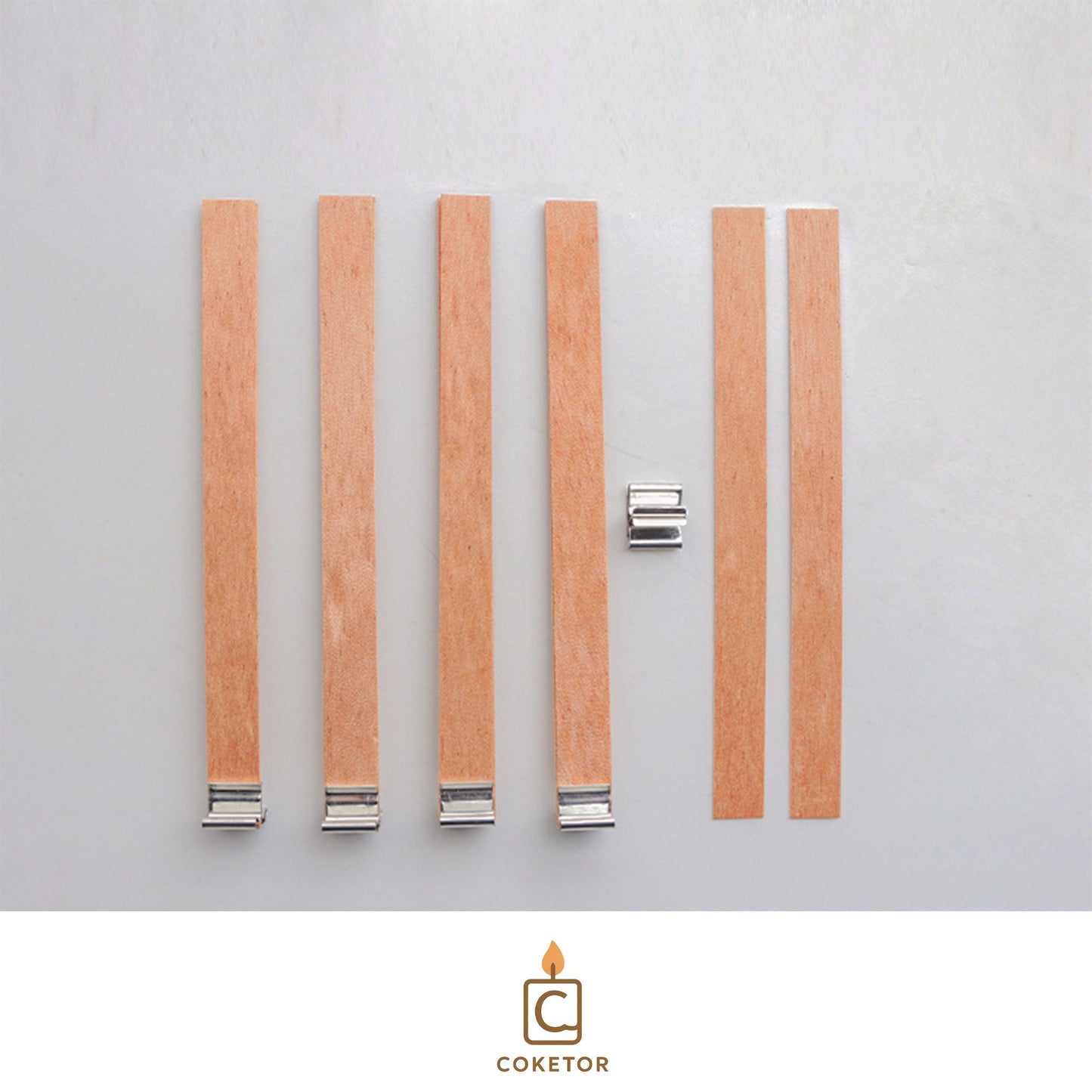 Wooden Candle Wicks - Natural Wood Wicks (5 Pieces) Coketor