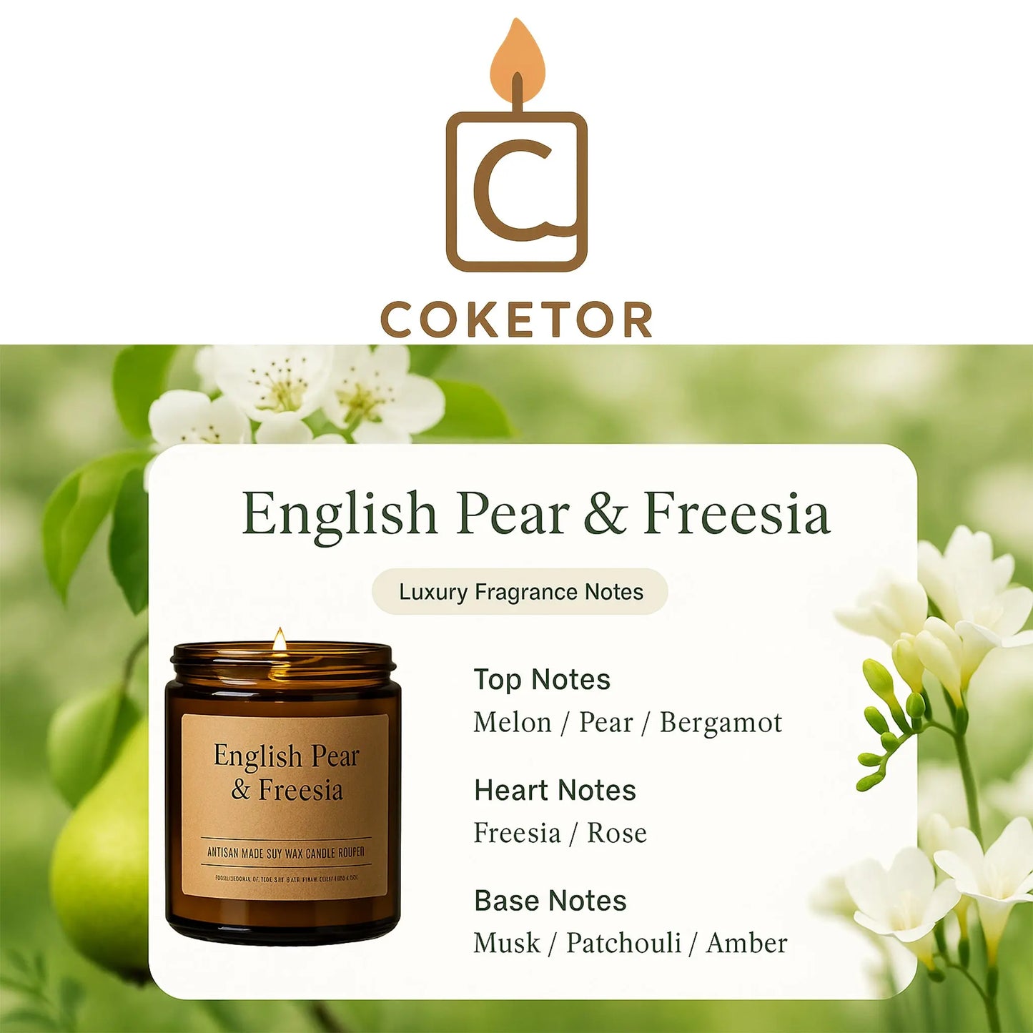 Coketor Premium Aromatherapy Candles - 13 Signature Scents Natural Soy Wax Candle Collection 100g/200g Coketor
