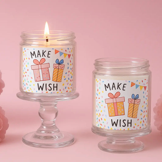 Make A Wish Aromatherapy Candle - Colorful Confetti Design Natural Soy Wax Candle 150g Coketor