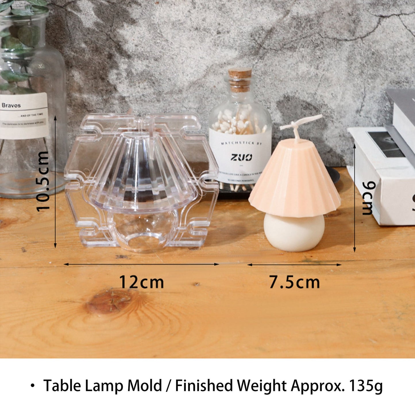 Table Lamp Candle Mold - Mushroom Lamp Acrylic Candle Mold ZUO