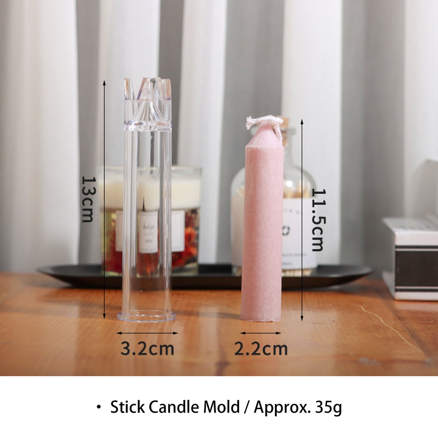 Stick Candle Mold - Acrylic Taper Candle Mold ZUO