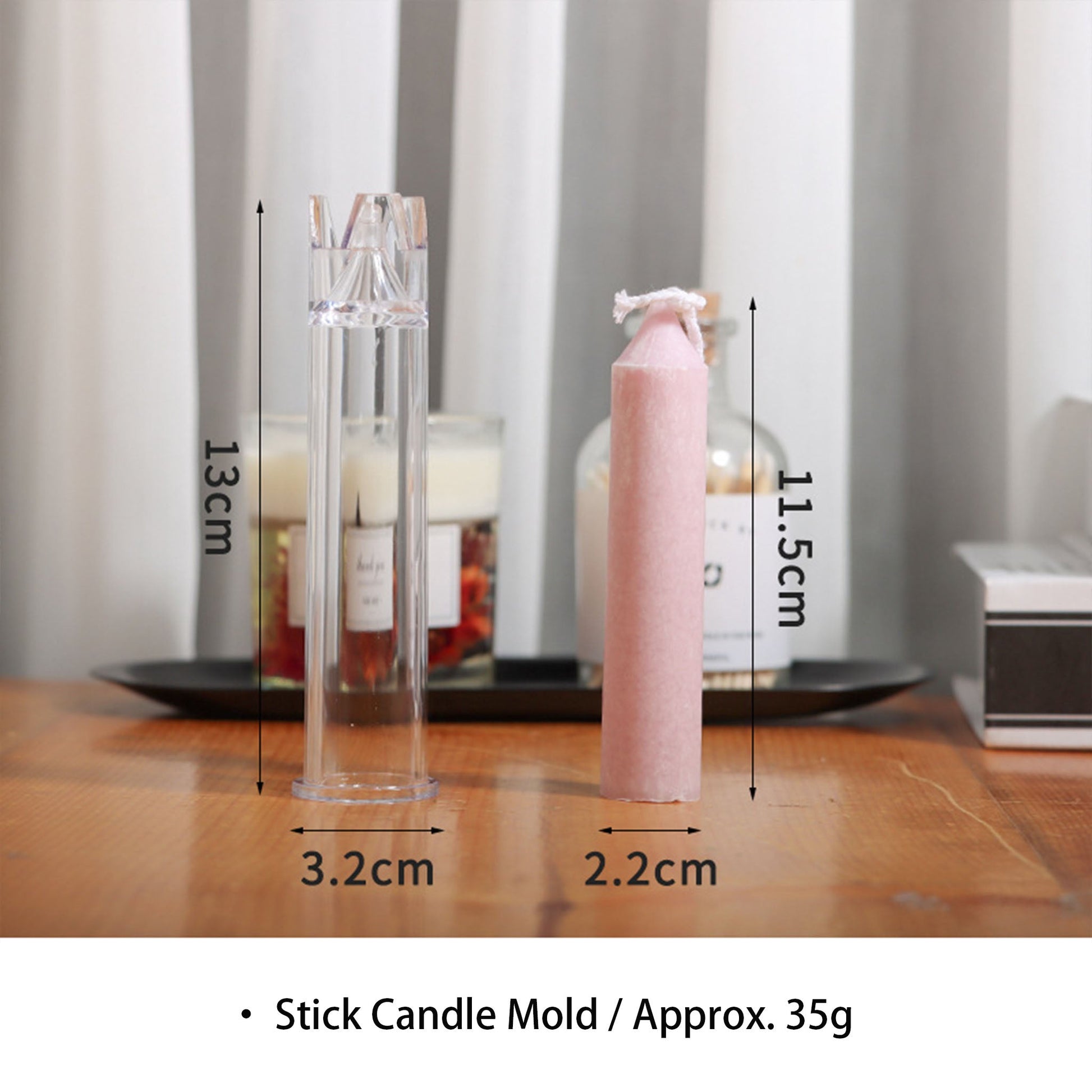 Stick Candle Mold - Acrylic Taper Candle Mold ZUO