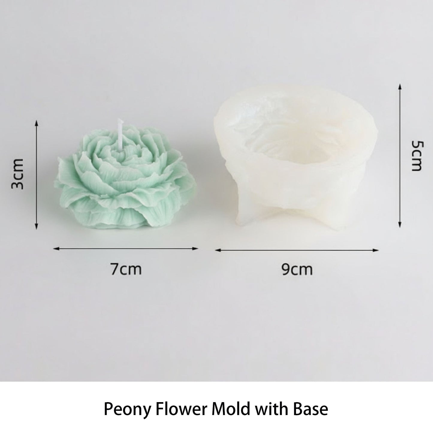 Peony Flower Silicone Mold DIY Aromatherapy Candle Kit INS Floral Model Creative Handmade Coketor