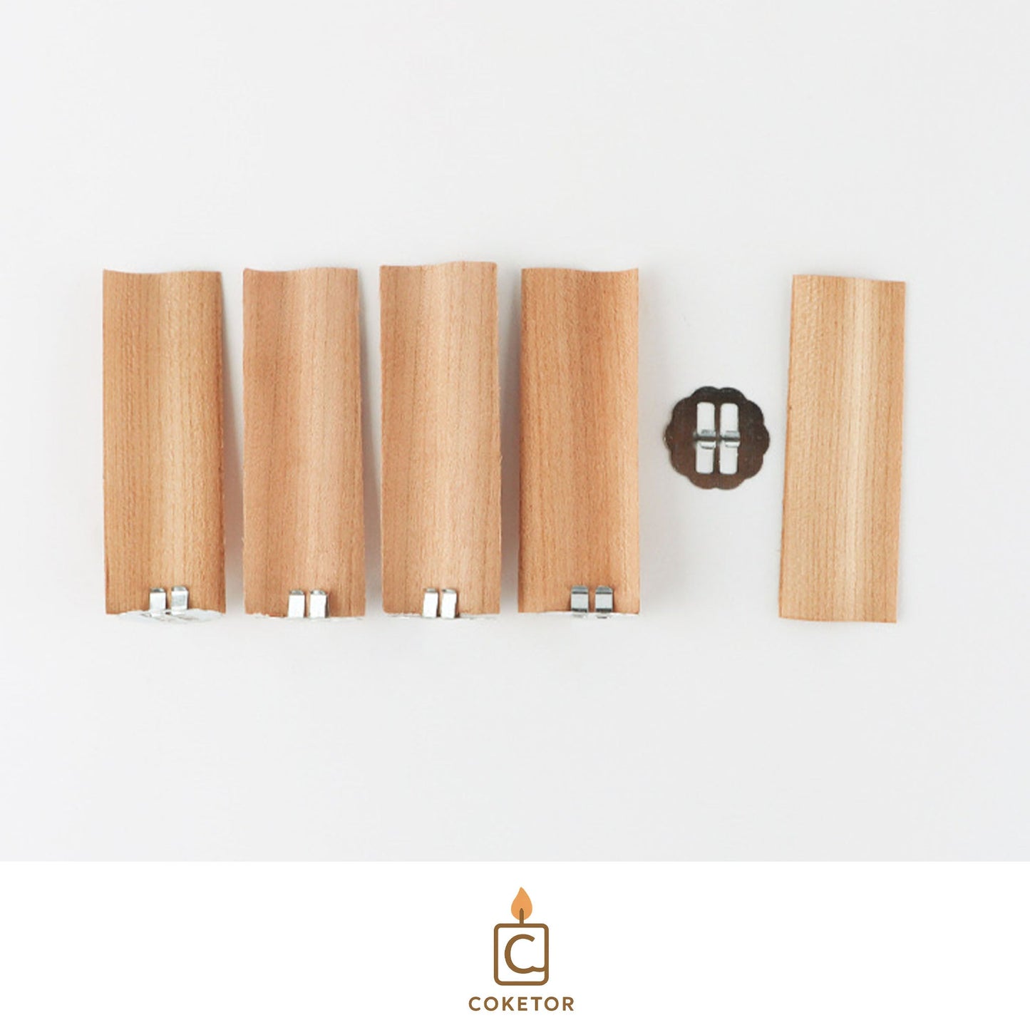 Wooden Candle Wicks - Natural Wood Wicks (5 Pieces) Coketor