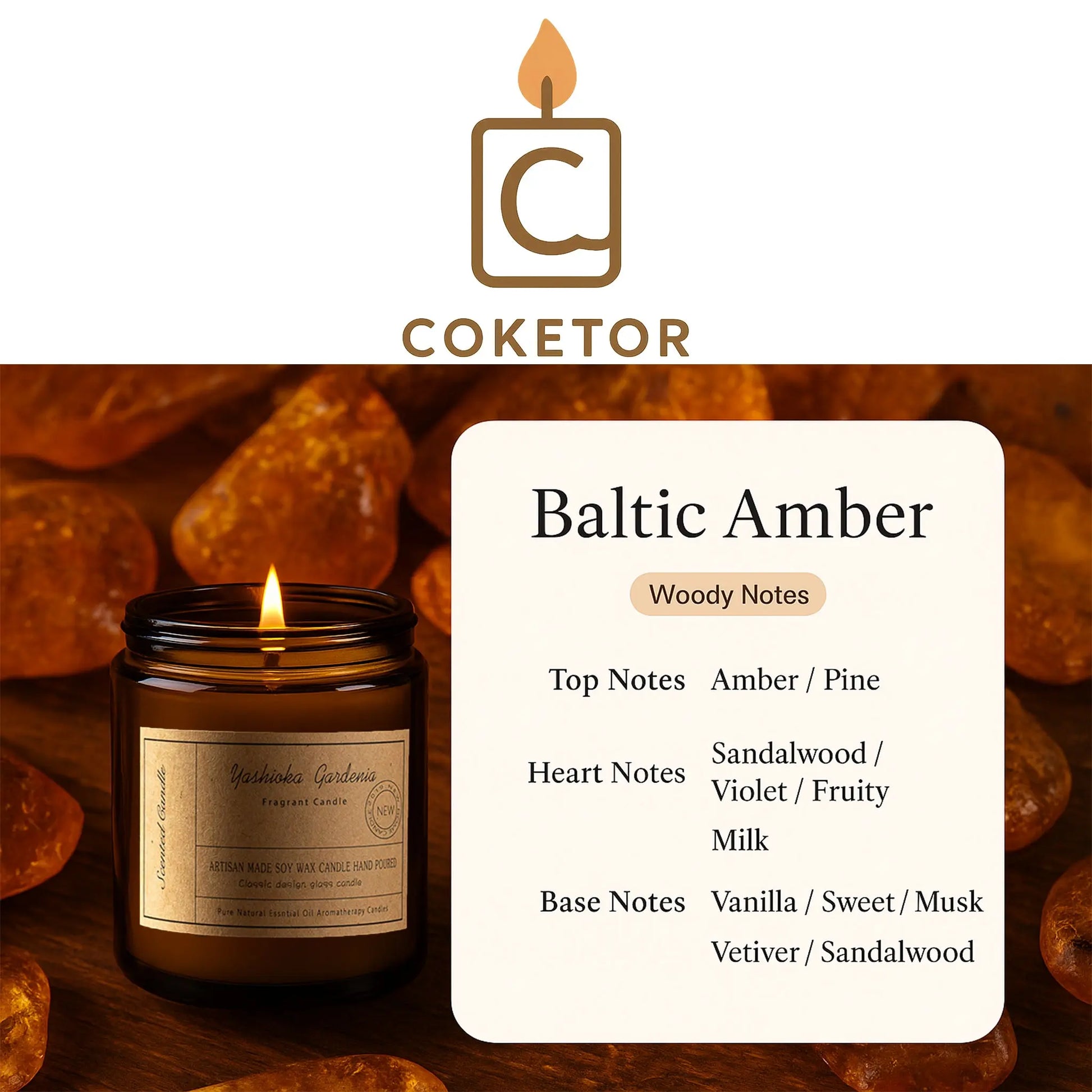 Coketor Premium Aromatherapy Candles - 13 Signature Scents Natural Soy Wax Candle Collection 100g/200g Coketor