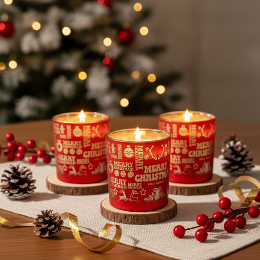 Coketor Christmas Limited Edition Aromatherapy Candles - Christmas Berry & Sweet Cream Berry Holiday Gift Set 150g Coketor