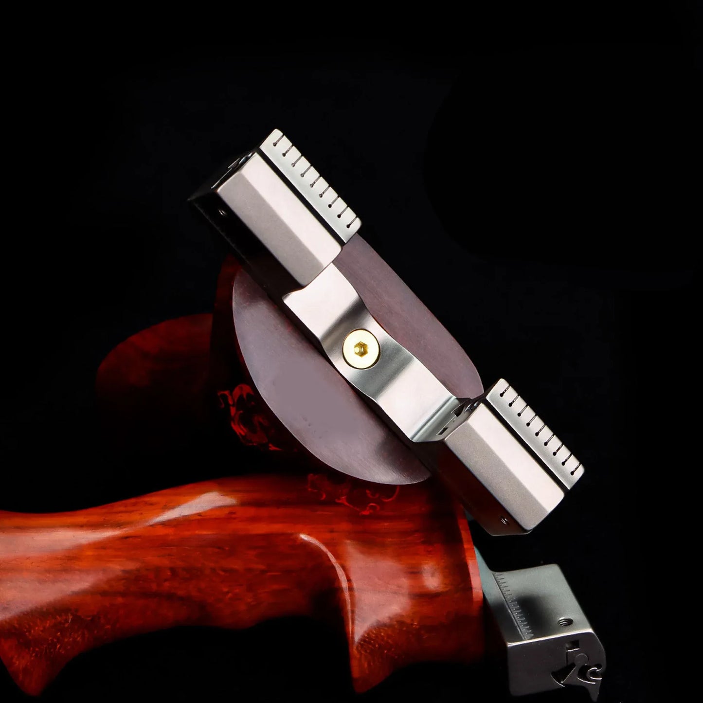 Coketor TC21 Titanium Alloy Universal Dragon Teeth Slingshot - High Precision Competition Wood Handle - Coketor
