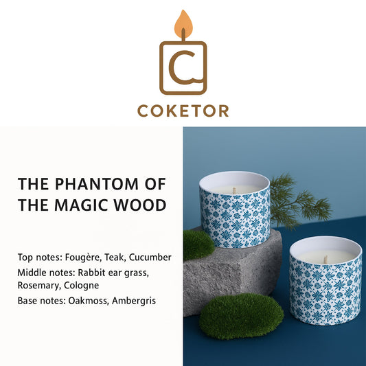 Coketor Aromatherapy Candle Collection - Handcrafted Ceramic Geometric Pattern Candles Coketor