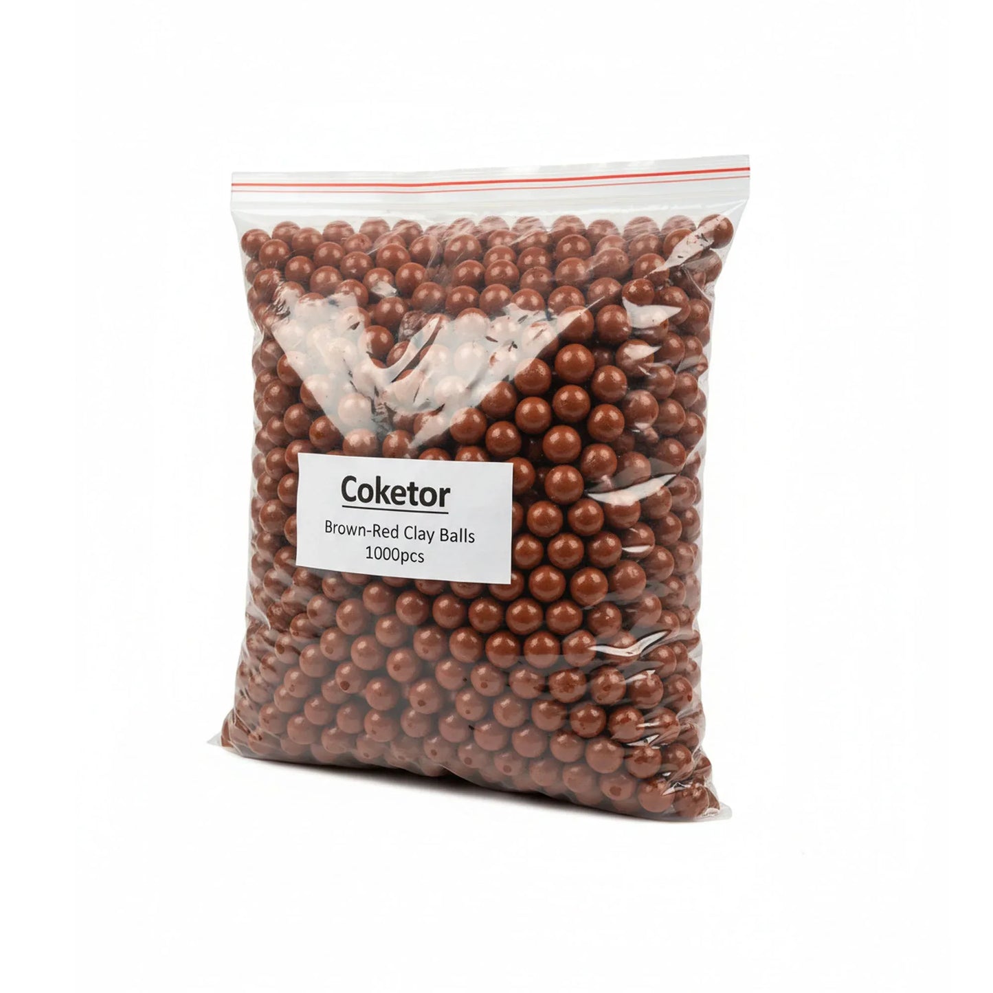 Professional Solid Brown-Red Slingshot Clay Balls - Safe & Eco-Friendly Competition Ammo (1000pcs/bag) - Coketor