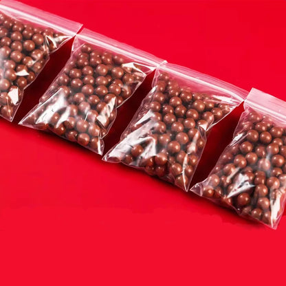 Coketor Solid Brown-Red Slingshot Clay Balls - Safe Competition Weighted Non-Fading Eco-Friendly Ammunition (8-9mm/10-11mm, 200pcs/bag) - Coketor