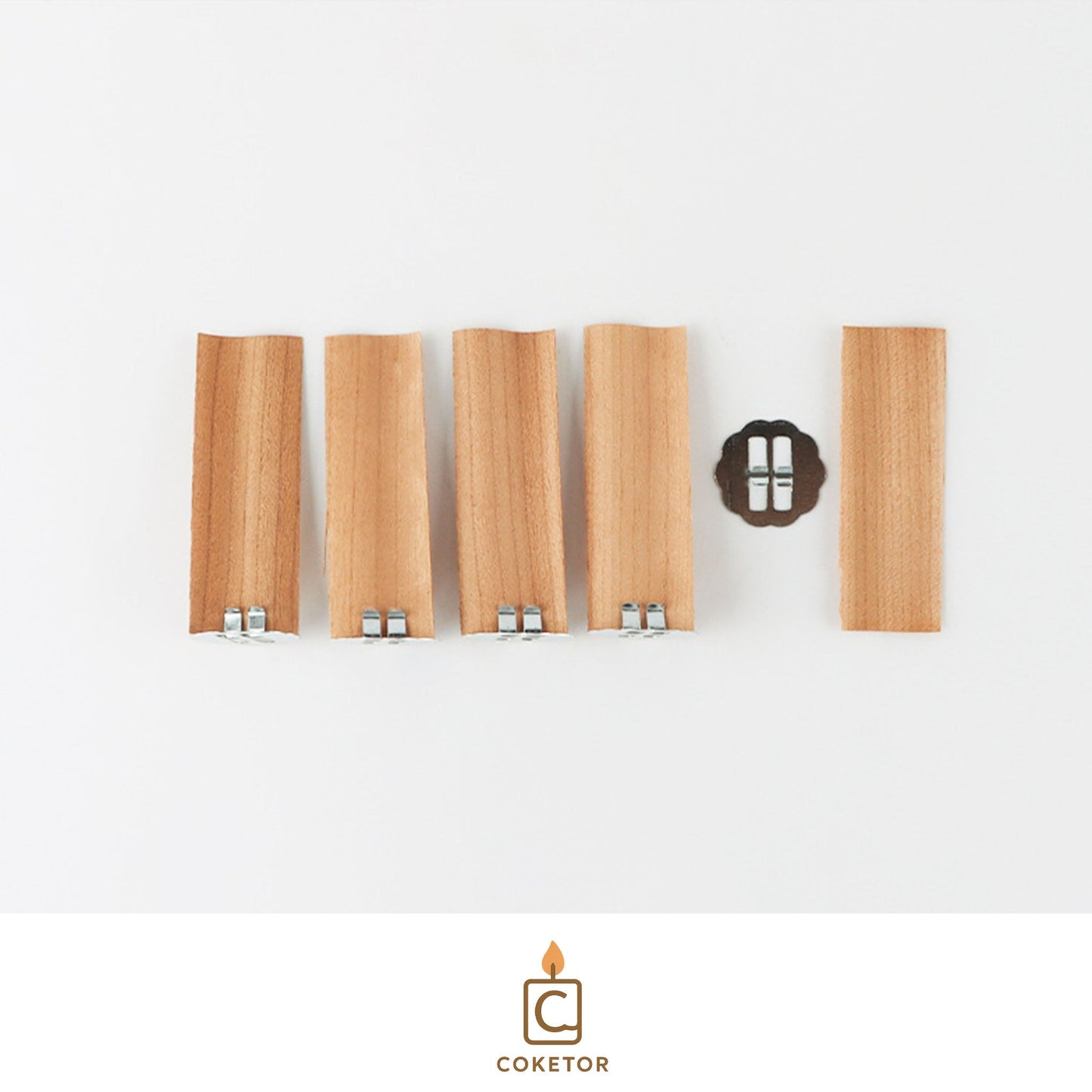 Wooden Candle Wicks - Natural Wood Wicks (5 Pieces) Coketor