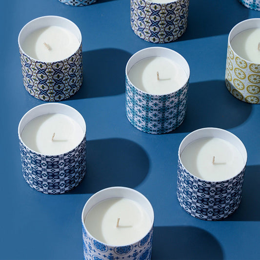 Coketor Aromatherapy Candle Collection - Handcrafted Ceramic Geometric Pattern Candles Coketor