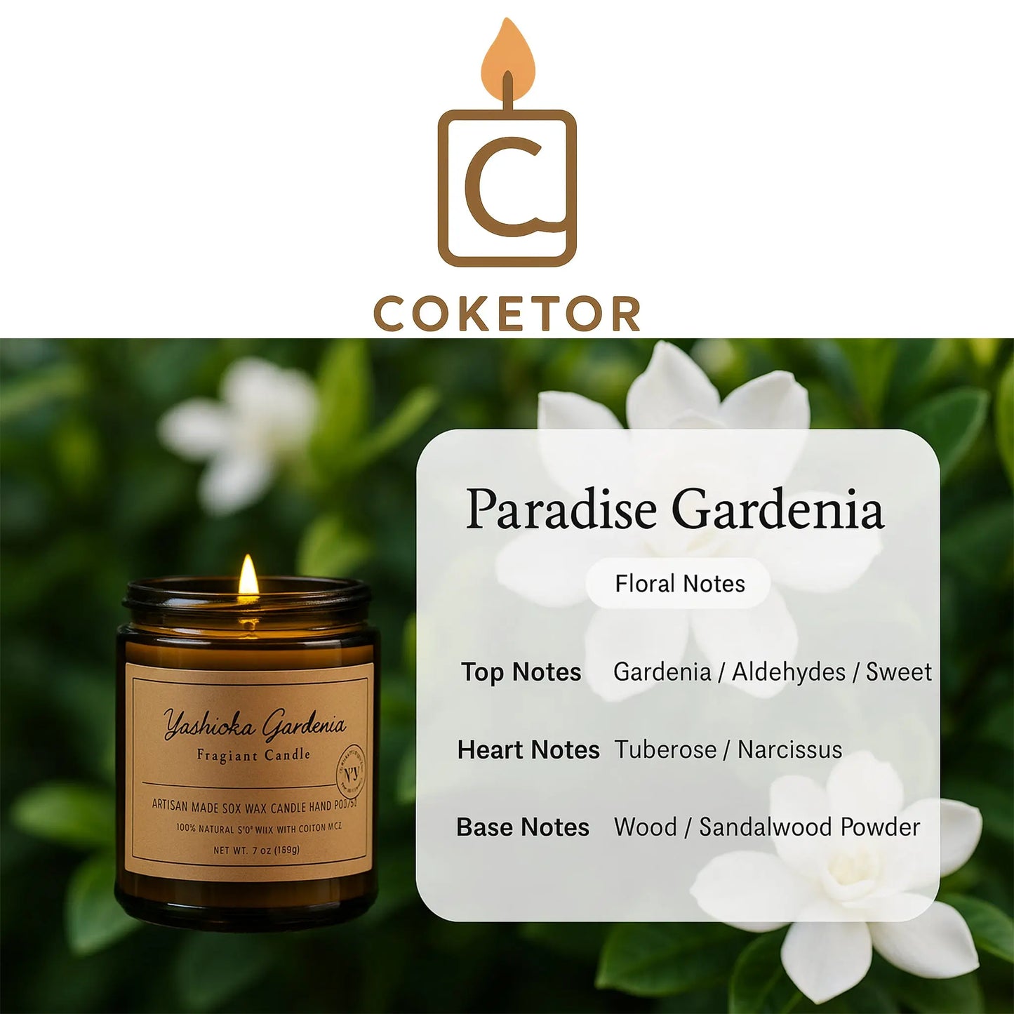 Coketor Premium Aromatherapy Candles - 13 Signature Scents Natural Soy Wax Candle Collection 100g/200g Coketor