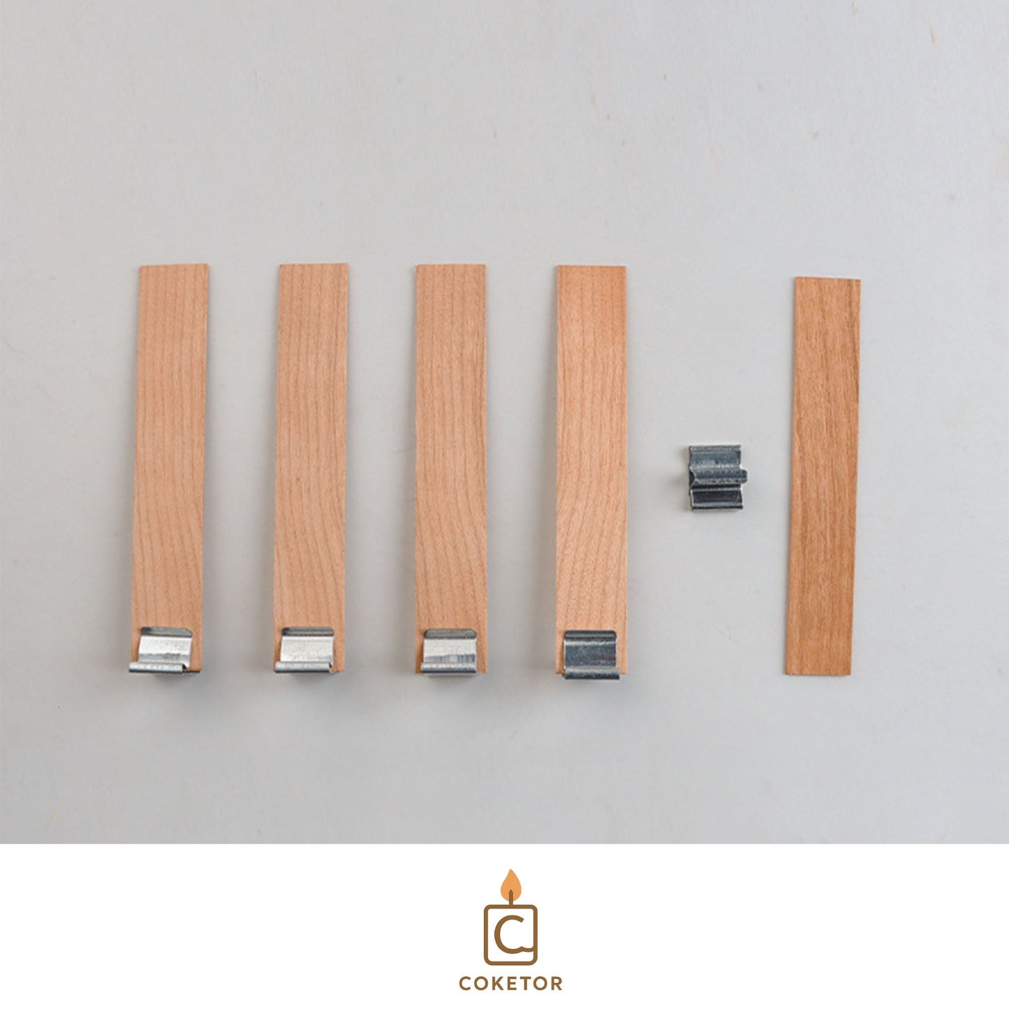 Wooden Candle Wicks - Natural Wood Wicks (5 Pieces) Coketor