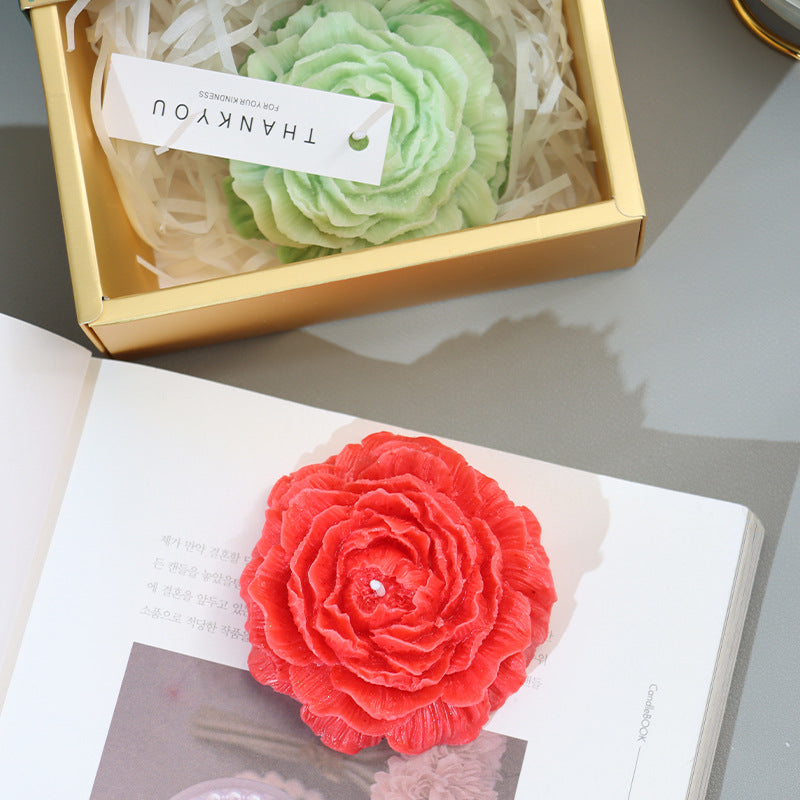 Peony Flower Silicone Mold DIY Aromatherapy Candle Kit INS Floral Model Creative Handmade Coketor