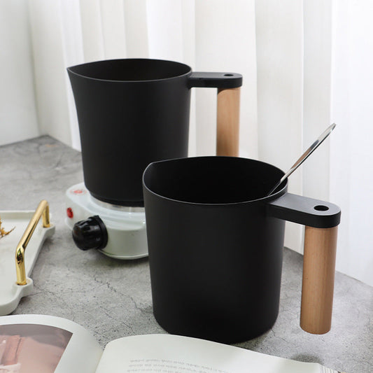 Aluminum Wax Melting Cup with Wood Handle - 1000ml Coketor