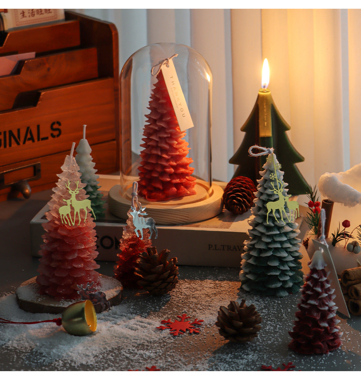 Christmas Tree Silicone Mold - DIY Candle Making Kit Coketor