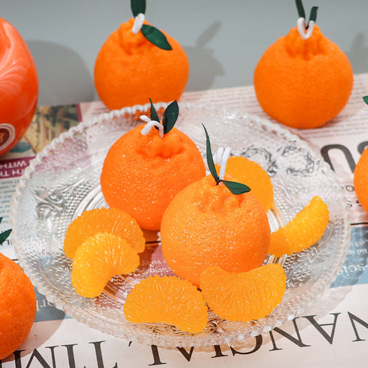 DIY Orange Silicone Mold - Scented Candle Making Kit Coketor