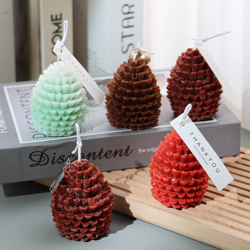 Christmas Pinecone Silicone Mold for Candle Aromatherapy Plaster DIY 3D Decoration Coketor