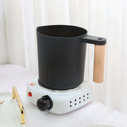 Aluminum Wax Melting Cup with Wood Handle - 1000ml Coketor