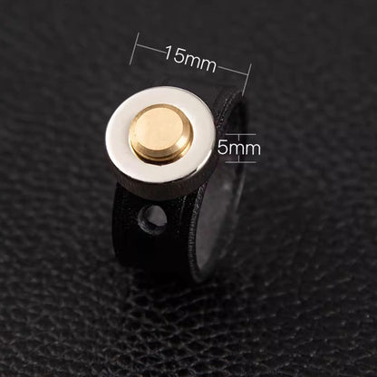 Coketor Strong Magnetic Ring with Soft Cowhide Leather Strap - Quick Reload Slingshot Accessory - Coketor